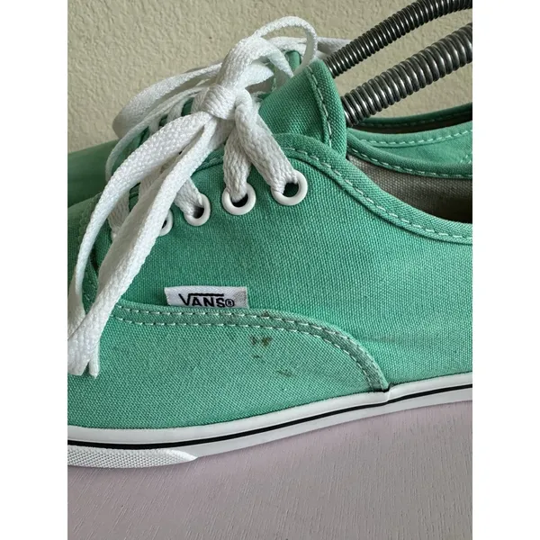 Vans Mint green lace-up sneakers featuring white rubber soles Women’s Size 10 - Image 5