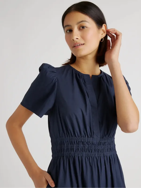 Quince 100% Organic Cotton Poplin Tiered Maxi Dress, Size XS - Image 4