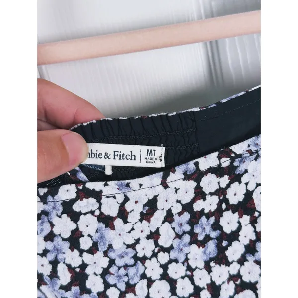 Abercrombie & Fitch Ditsy Floral Midi Dress Size M Tall Cottage Prairie Romantic - Image 4