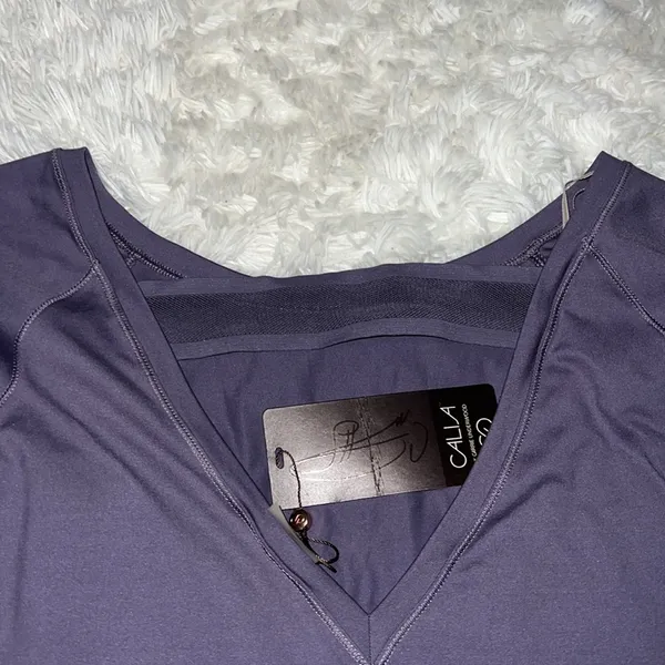 Calia By Carrie Underwood Elastic Back LS Top Color Cadet Size S P2P 16” NWT - Image 5