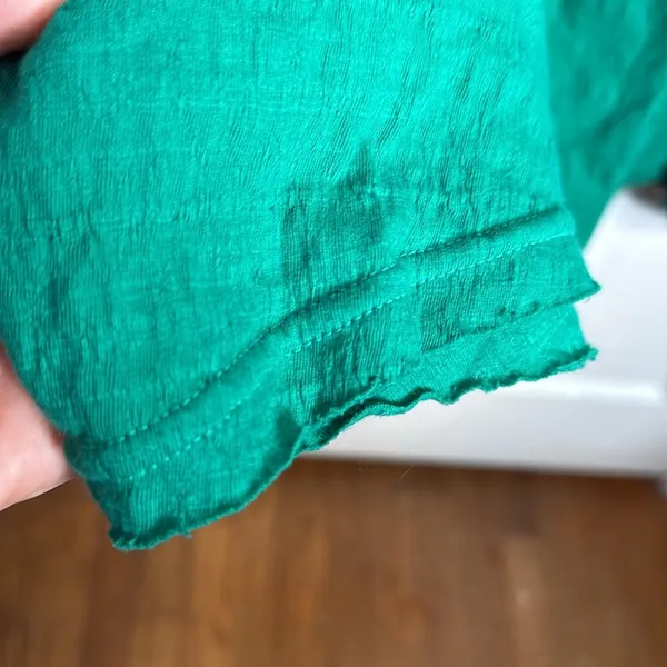 Free People Get Obsessed Emerald Green Babydoll dress W1035 Sz S - Image 6