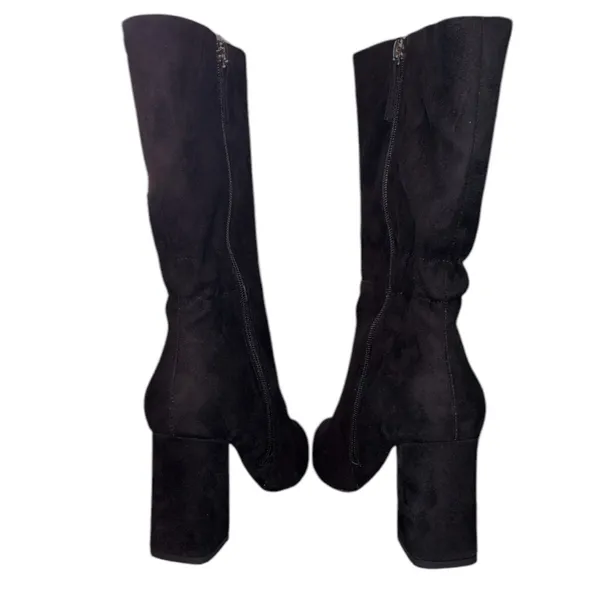 Eloquii Wide Faux Suede Klaire Scrunch Boots - Image 3
