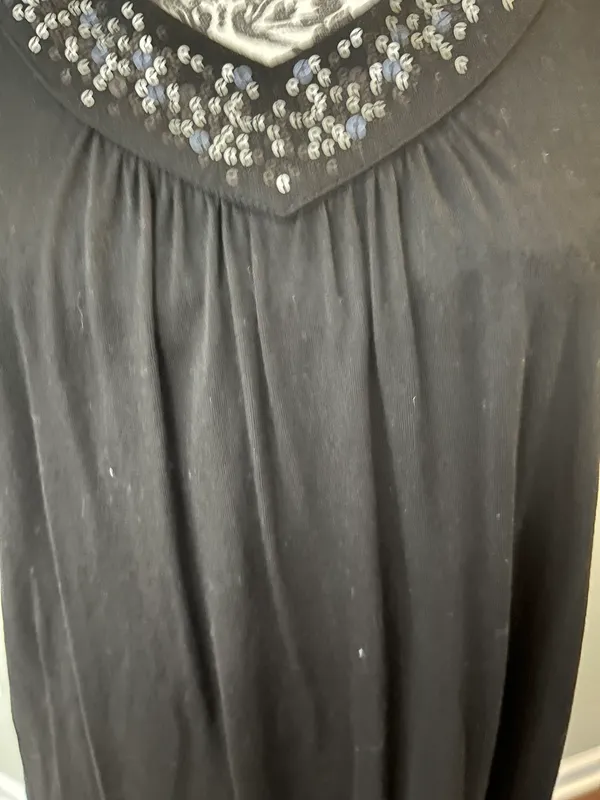 Black Size Small Sleeveless Top With Sequins - Image 8