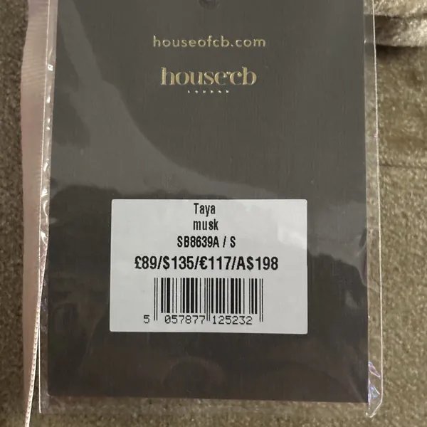 House of CB Taya Fawn Chenille Mini Dress Color Musk Brown Size Small $149 New - Image 7