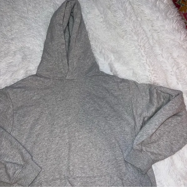 Aerie Gray Graphic Hoodie Sweatshirt “Be The Real You” Size Medium - Image 3