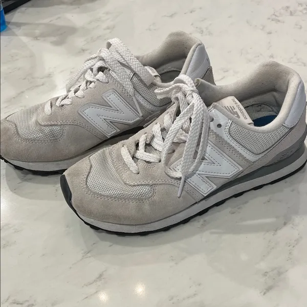 New Balance White Lace-Up Sneakers - Image 5