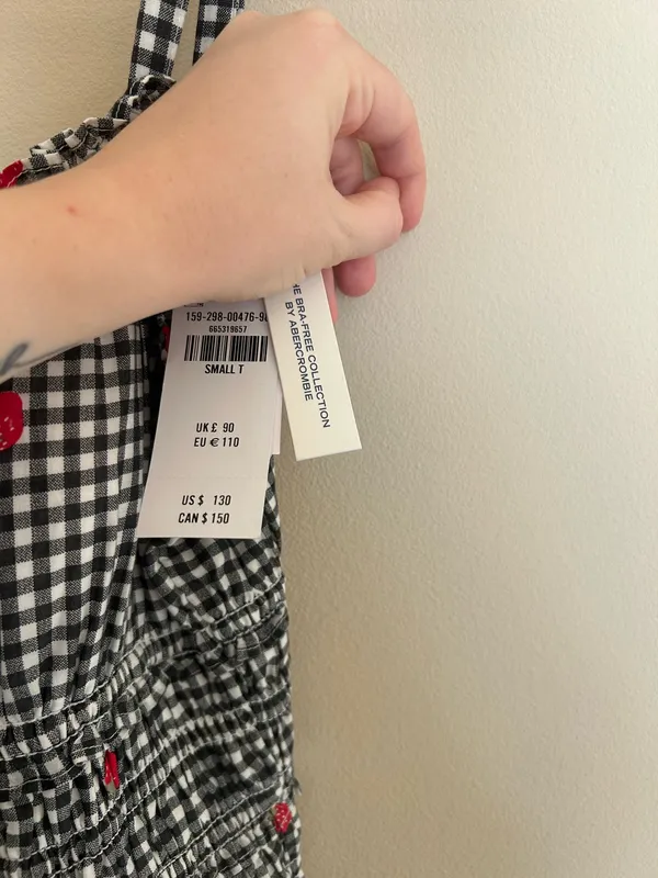 Bra free smocked drop waist maxi dress Abercrombie and fitch - Image 5