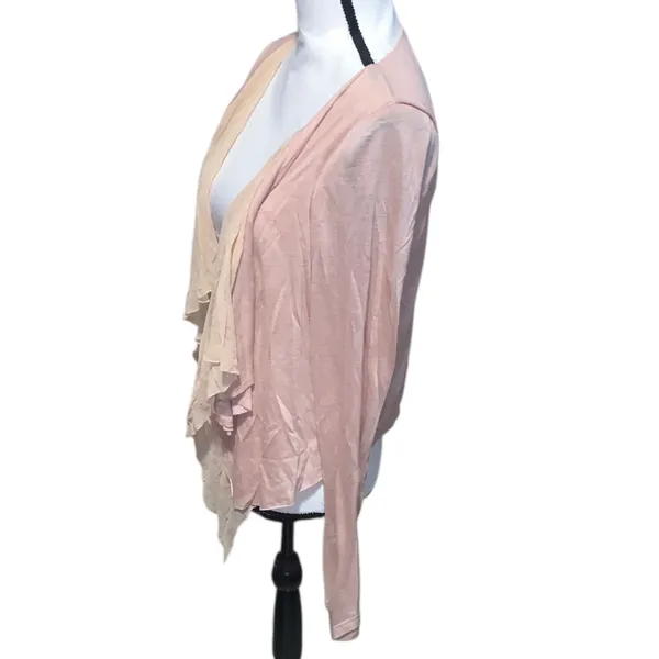 Aryn K Anthropologie asymmetrical layered Cardigan Sweater Wool Cotton - Image 4