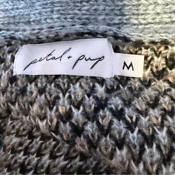 Petal + Pup Rasmus Cardigan M Geometric Longline Oversized Chunky Knit Duster - Image 7