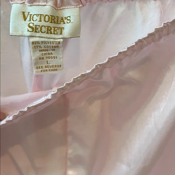 Victoria's Secret vintage Blush Satin pajama Pants - Image 3