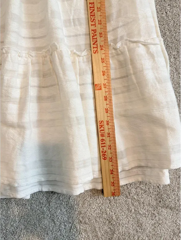 Accessorize London White Cotton Tiered Beach Dress XS NWT - Image 5