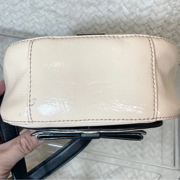 Kate Spade Light Pink Black Bow‎ Mini Crossbody Bag | Coquette Minimalist - Image 12