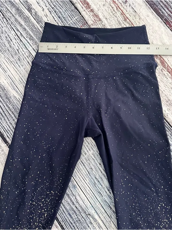 Beyond Yoga Navy and Ombre Gold Speckle Leggings - Image 7