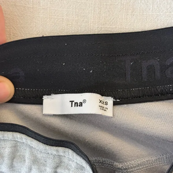 Tna Aritzia Jogger Sweatpants Womens XXS Grey Ankle Zip Drawstring Athletic - Image 9