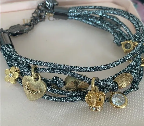 black metallic cord bracelet - Image 4