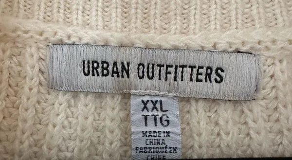 Urban Outfitters Women’s Sweater Pullover Half Zip Chunky Cable Knit Crop XXL - Image 6