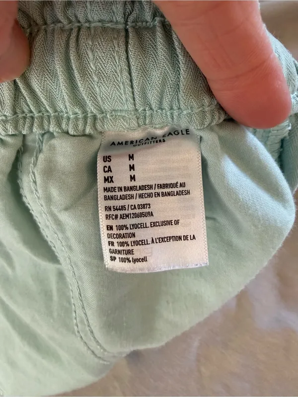 American Eagle Mint Green Lyocell Pull On‎ Shorts Medium - Image 3