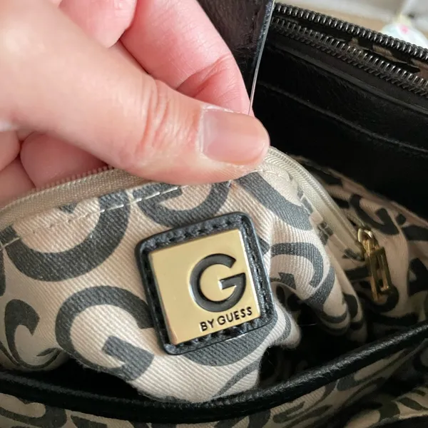 Guess Leather Handbag Black/Coal Top Handle Bag - Image 11
