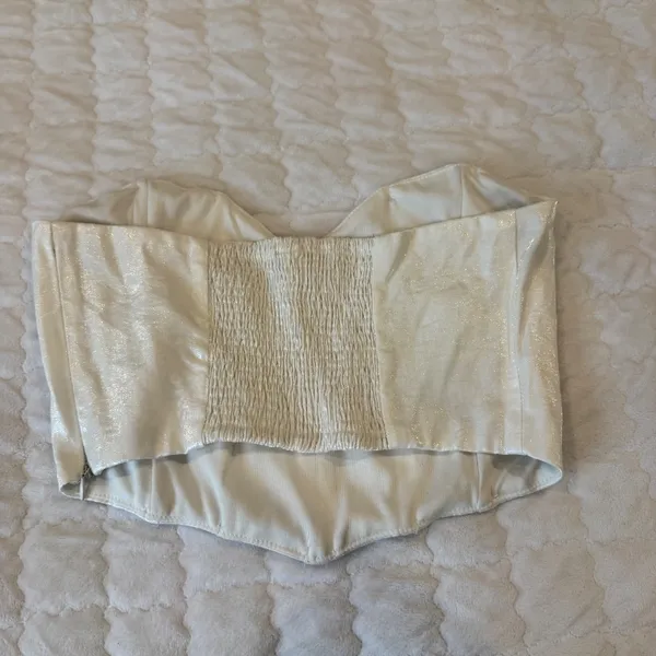 Glam white bustier corset top - Image 2