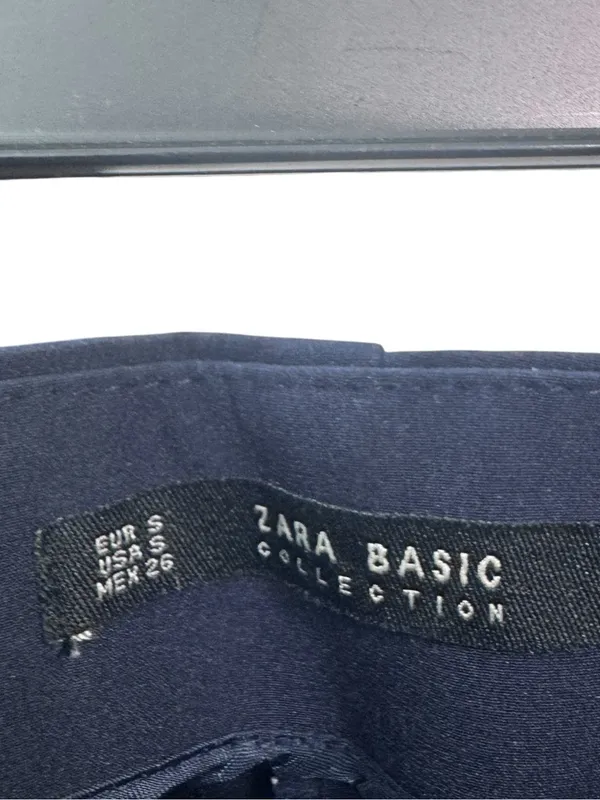ZARA Navy Straight-Leg Trousers - Image 9
