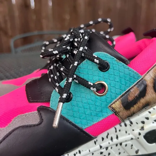 Steve Madden Cliff Chunky Platform Trainers Sneakers Wedges Pink Animal Size 6 - Image 3