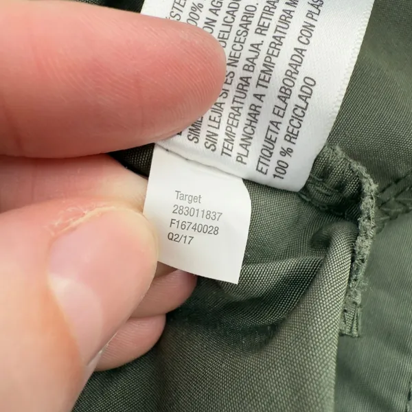 A‎ New Day Anorak Full Zip Utility Jacket Army Green Women S Hidden Hood Pockets - Image 8