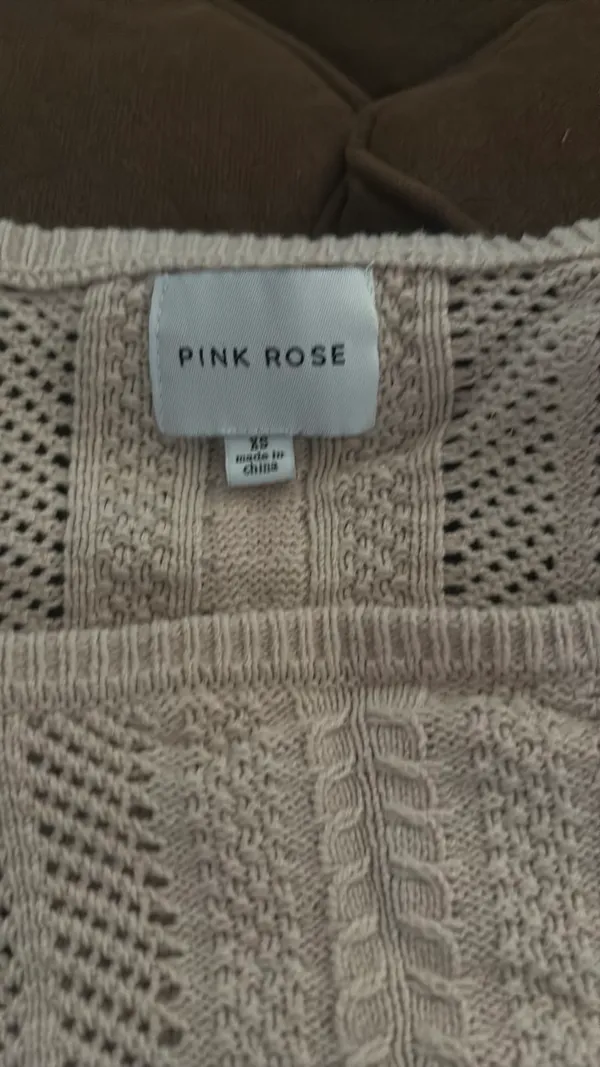 pink Rose brand khaki/tan sweater - Image 3