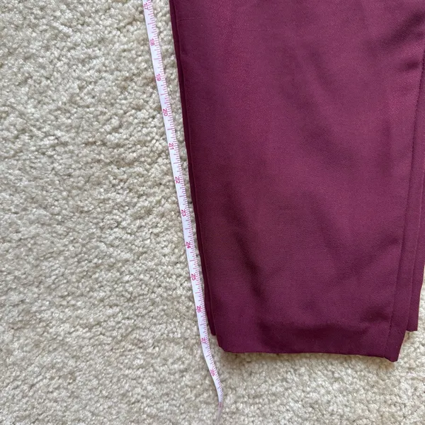 Metaphor Women’s Medium Burgundy Pull-On Dress Pants with Silk Lined Pockets - Image 8