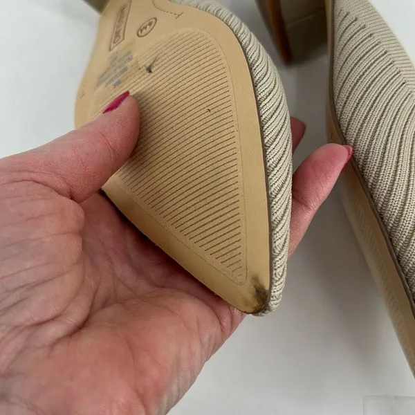 NWOT Bandolino Women's Teddy Knit Slip On‎ Mule Heels Tan Size 9 - Image 9