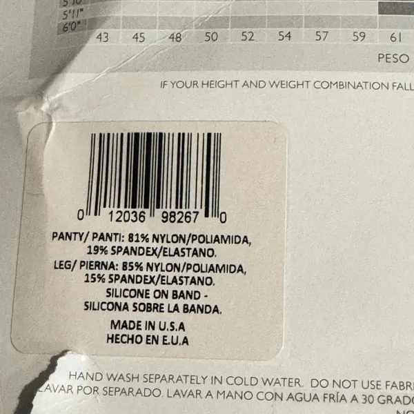 Hanes Silk Reflections High Waist Control Top‎ Pantyhose Jet Black AB Q0B184 NIP - Image 3