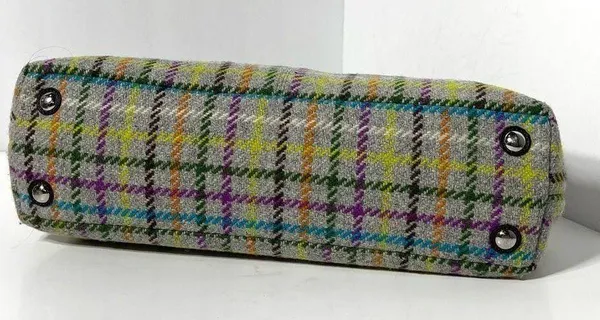 Coach Penelope Tattersall Colorful Plaid Wool Shoulder Bag Purse - Image 8