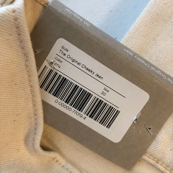 Everlane Womens The Original Cheeky Jean Ecru Ivory 30 Crop - Image 8