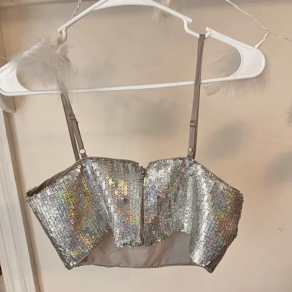 FINAL PRICE GB ( Gianni Bini ) Sequined Cropped Top - Image 5