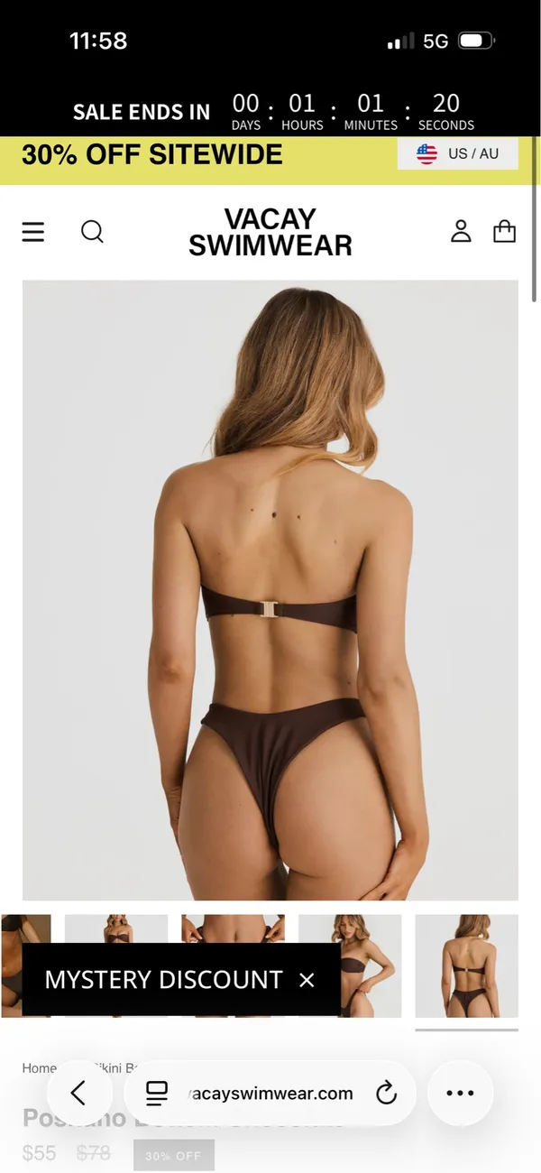 Vacay Swim Bikini Set Brown - Image 6