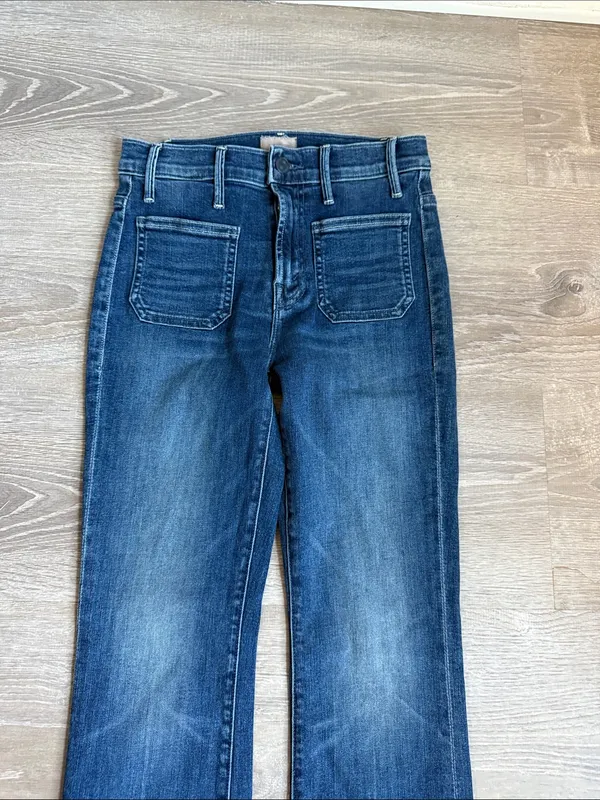 MOTHER THE PATCH POCKET INSIDER SNEAK CAVING IN Blue Size 24 - Image 5