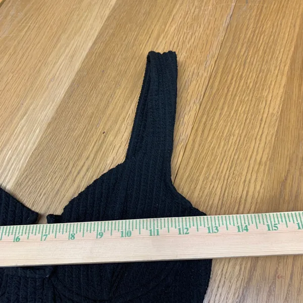 ASTR The Label Black Ribbed Underwire Sweetheart Bodysuit ACT15936‎ Womens Small - Image 2