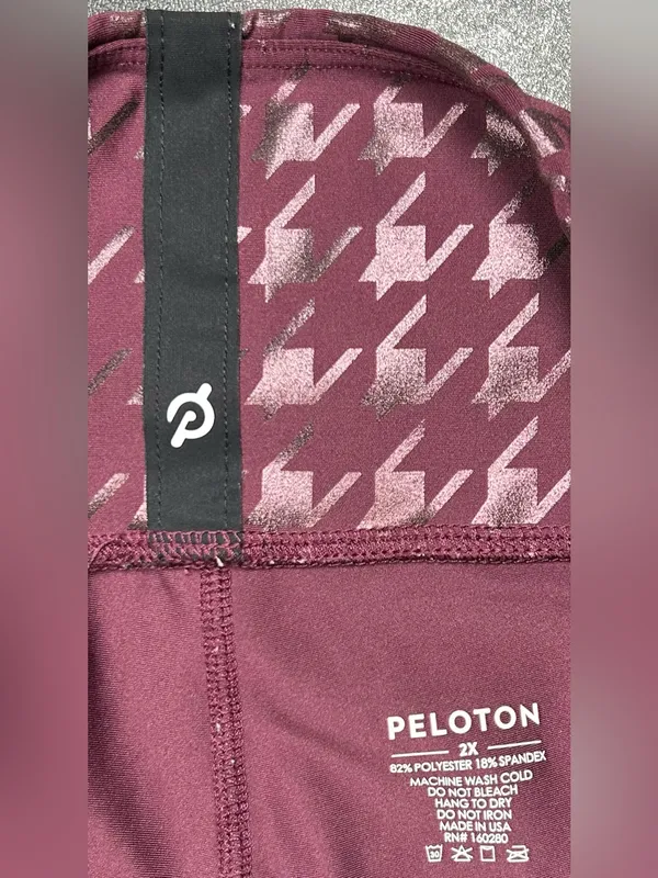 Peloton Size 2XL Purple Res Show Up Houndstooth Printed Legging - Image 6