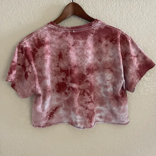Tie Dye Boxy Crop Top Red Size M - Image 3