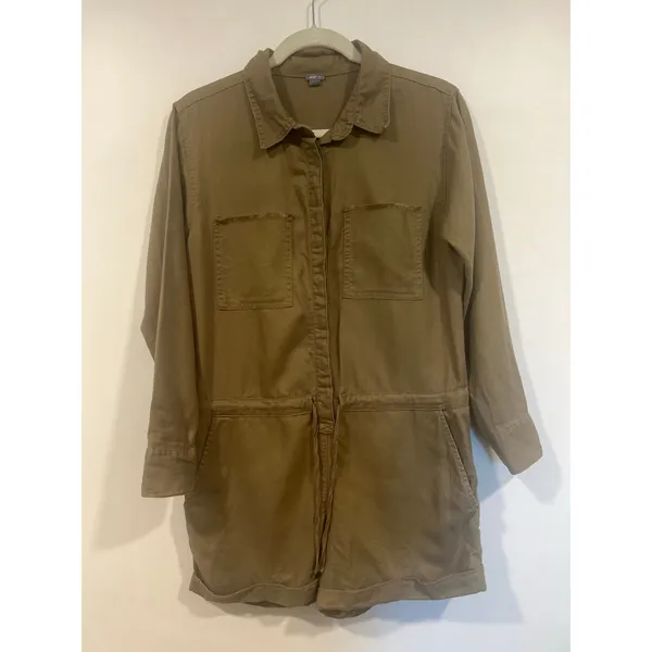Aerie Olive Green Utility Drawstring Romper Small - Image 4