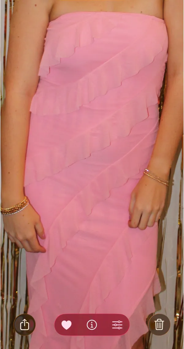 Women’s Strapless Pink Dress - Image 3