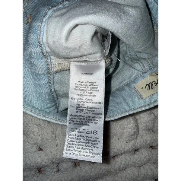 Madewell Vintage‎ High Rise Straight Leg Light Wash Denim Jeans Womens 26 - Image 11