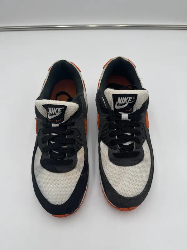 Nike Air Max 90 Sneakers Size 7.5 Black Orange White DM0029-101 - Image 2