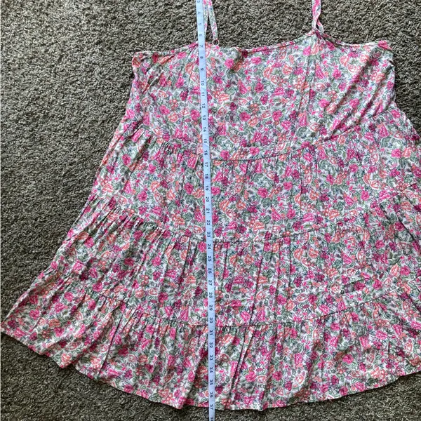 Old Navy Pink Floral above the knee Dress - Image 5