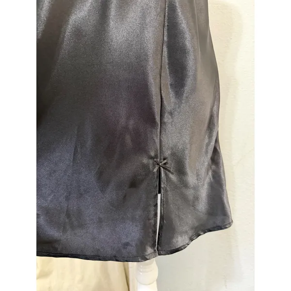APT. 9‎ Intimates Chemise XL Black Side Slit Adjustable Straps Whimsigoth Slip - Image 10