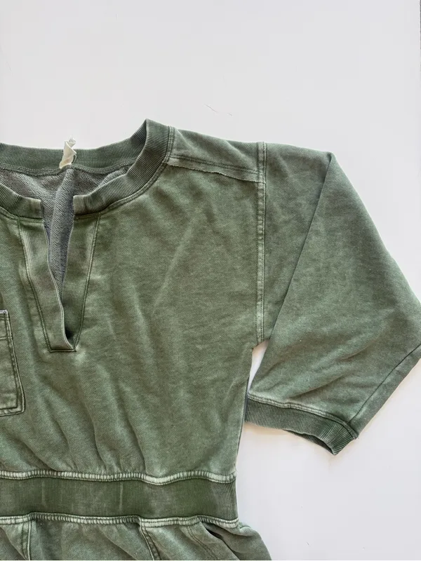 Anthropologie Daily Practice Terry Mini Dress - Moss, Size Small - Image 4