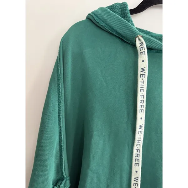 Free People We The Free We Hoodie Cadmium‎ Green Women's Size XS - Image 9