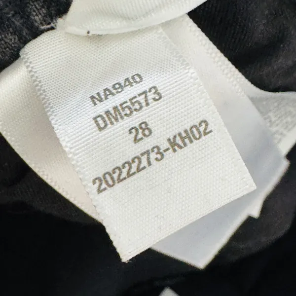 Madewell Stovepipe High Rise Straight Leg Jeans Faded Black Raw Hem 28‎ Grunge - Image 5