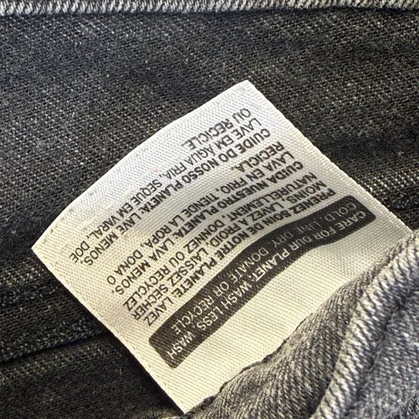 Levis 724 High Rise‎ Straight Jeans 28 Faded Black Dark Gray Denim 18883-0105 - Image 8