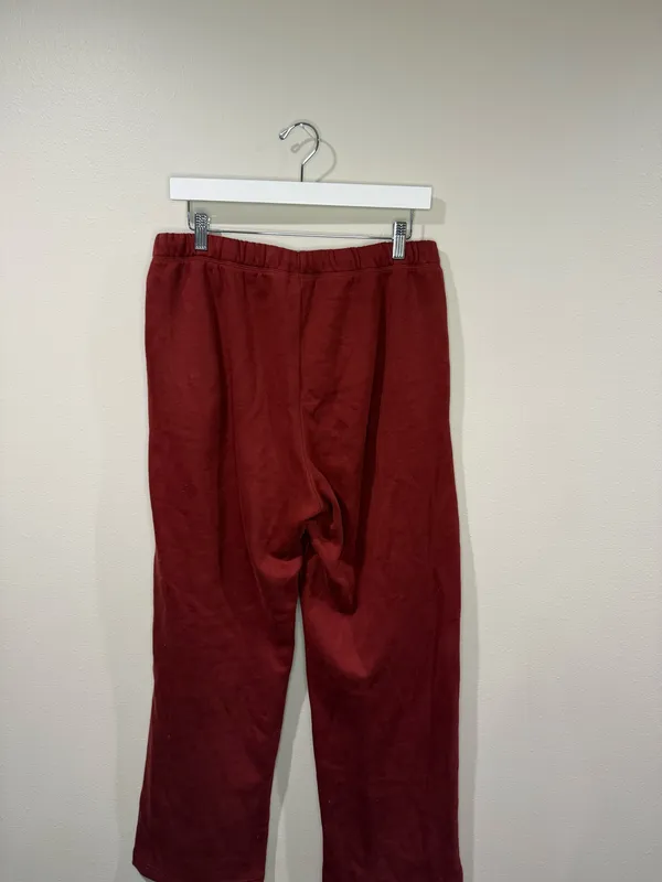 SKIMS Sweatpants Straight-Leg Maroon  - Image 4