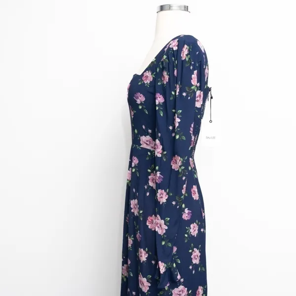 Sau Lee - Marianne‎ Floral Puff Sleeve Midi Dress. - Image 9